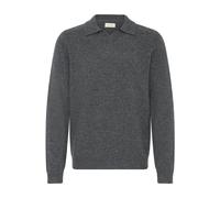 Polokragenpullover BLEND "BHBRANKO POLO SPLITN.", Herren, Gr. XXL, iron gate melange, Strick, Obermaterial: 60% Wolle, 40% Nylon, meliert, unifarben, regular fit hüftlang, V-Ausschnitt, Strickbündchen