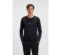 Longsleeve BOSS "Unique", Herren, Gr. L, dunkelblau 403, Jersey, Obermaterial: 95% Baumwolle, 5% Elasthan, unifarben, regular fit, Rundhals, Shirts, bequemes Langarmshirt mit Kontrastnaht am Ärmel (57