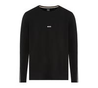 Longsleeve BOSS "Unique", Herren, Gr. M, schwarz 001, Jersey, Obermaterial: 95% Baumwolle, 5% Elasthan, regular fit, Rundhals, Shirts, bequemes Langarmshirt mit Kontrastnaht am Ärmel (14259848-M) schw