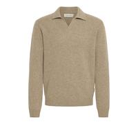 Longsleeve CASUAL FRIDAY "Strickpullover CFKARL LAMBSWOOL", Herren, Gr. L, silber (silber mink melange), Obermaterial: 80% Wolle mw. 20% Polyamid PA., Pullover (12067739-L) silber mink melange