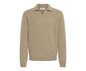 Longsleeve CASUAL FRIDAY "Strickpullover CFKARL LAMBSWOOL", Herren, Gr. M, silber (silber mink melange), Obermaterial: 80% Wolle mw. 20% Polyamid PA., Pullover (12067739-M) silber mink melange