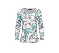 Longsleeve CLOUD 5IVE "CLOUD 5IVE Langarm Top mit Blätter Print", Damen, Gr. XS, grün, 92% Polyester, 8% Elasthan, bedruckt, normal, Rundhals, Shirts (12768060-XS) grün