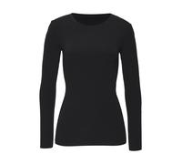 Longsleeve COPENHAGEN STUDIOS, Damen, Gr. XL, schwarz, Jersey, Obermaterial: 77% Polyamid, 23% Elasthan, unifarben, Basic, figurbetont normal, Rundhals, eng normaler Saum, Shirts, elastisches Material