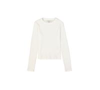 Longsleeve GARCIA, Mädchen, Gr. 140/146, sanftes weiß, Jersey, Obermaterial: 95% Baumwolle, 5% Elasthan, unifarben, körpernah hüftbedeckend, Rundhals, Shirts, in Ripp-Optik, für Girls (24804719-140) s