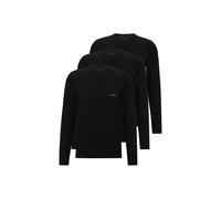 HUGO Dreierpack Longsleeves aus Baumwolle - Style LS-SHIRT RN TRIPLET, 50492631 Schwarz M