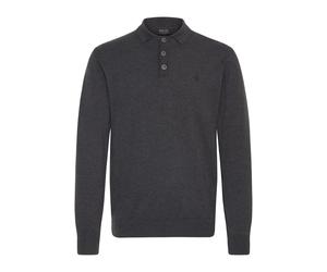 Longsleeve INDICODE "Strickpullover IDBellox", Herren, Gr. XL, grau (charcoal mix), Obermaterial: 80% Baumwolle CO. 20% Polyamid PA., Pullover (40265365-XL) charcoal mix