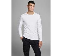 JACK & JONES Herren Basic O-neck Tee L/S Noos Langarmshirt, Opt White, L EU