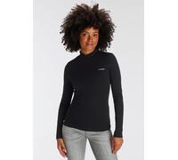 Longsleeve KANGAROOS, Damen, Gr. 32/34, schwarz, Rippware, Obermaterial: 100% Baumwolle, kontrastfarbene Details, unifarben, Basic, sehr figurbetont hüftbedeckend, Shirts, Langarm, sehr figurbetont, u