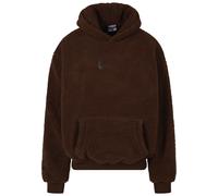 Longsleeve KARL KANI "Karl Kani Herren KM233-020-2 KK Metal Signature Teddy Os Hoodie", Herren, Gr. S, braun, 70% Polyester, 30% Polyester (Recycelt), unifarben, oversize, ohne Ausschnitt, Shirts (564