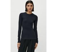 Longsleeve LEGER "Cinzia, LeGer by Lena Gercke", Damen, Gr. 36, blau (night sky), Jersey, Obermaterial: 95% Viskose, 5% Elasthan, slim fit, Rundhals, Shirts, schmal, Rundhals (19267228-36) night sky