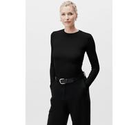 Longsleeve LEGER "Cinzia, LeGer by Lena Gercke", Damen, Gr. 36, schwarz, Jersey, Obermaterial: 95% Viskose, 5% Elasthan, unifarben, slim fit, Rundhals, Shirts, Rundhals, schmale Passform (31328360-36)