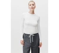 Longsleeve LEGER "Cinzia, LeGer by Lena Gercke", Damen, Gr. 40, weiß, Jersey, Obermaterial: 95% Viskose, 5% Elasthan, unifarben, slim fit, Rundhals, Shirts, Rundhals, schmale Passform (44815748-40) we
