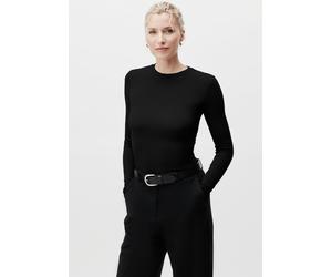 Longsleeve LEGER "Cinzia, LeGer by Lena Gercke", Damen, Gr. 42, schwarz, Jersey, Obermaterial: 95% Viskose, 5% Elasthan, unifarben, slim fit, Rundhals, Shirts, Rundhals, schmale Passform (31328360-42)