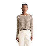 Longsleeve MARC O'POLO DENIM, Damen, Gr. S, schwarz braun_multi, Jersey, Obermaterial: 100% Baumwolle, normal, Rundhals, Shirts Longsleeve, relaxed fit aus Loose Knit Jersey (77574356-S)