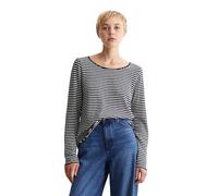 Marc O'Polo Denim Damen 52493 Longsleeve aus Bio-Baumwolle, Langarmshirt mit Rundhalsausschnitt, Marine, XL