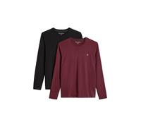 Longsleeve MARC O'POLO, Herren, Gr. L, rot (schwarz), Jersey, Obermaterial: 100% Baumwolle, Basic, normal, Rundhals, Shirts, shaped aus Bio-Baumwolle (86065316-L) schwarz