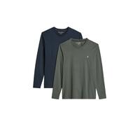 Longsleeve MARC O'POLO, Herren, Gr. M, dunkelblau, Jersey, Obermaterial: 100% Baumwolle, Basic, normal, Rundhals, Shirts, shaped aus Bio-Baumwolle (84610912-M) dunkelblau