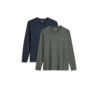 Longsleeve MARC O'POLO, Herren, Gr. M, dunkelblau, Jersey, Obermaterial: 100% Baumwolle, Basic, normal, Rundhals, Shirts, shaped aus Bio-Baumwolle (84610912-M) dunkelblau