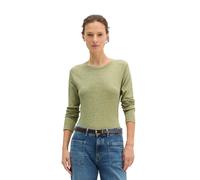 Longsleeve MARC O'POLO "regular aus Organic Cotton", Damen, Gr. L, grün (smooth sage), Jersey, Obermaterial: 100% Baumwolle, unifarben, regular fit normal, Rundhals, Shirts, aus softem Slub Jersey (86