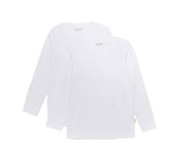 Minymo - Langarmshirt BASIC 2er-Pack in wollweiß Gr.98