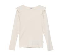 MINYMO Girl's T LS Rib-Girl Shirt, Seedpearl, 116