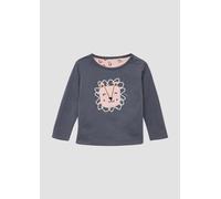 Longsleeve mit Applikation und abgerundetem Saum 68 grau 2164954.9585.68