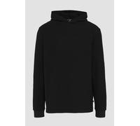QS Herren 2157825 Longsleeve mit Kapuze und Rippstruktur, 9999, M
