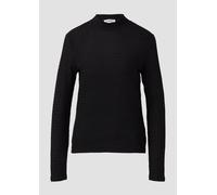 Longsleeve mit offener Struktur im Slim-Fit 32 schwarz 2170130.9999.32