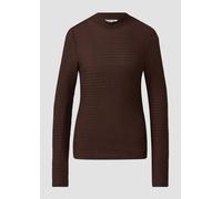 Longsleeve mit offener Struktur im Slim-Fit 34 braun 2170130.8945.34