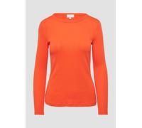 Longsleeve mit Rippstruktur 40 Orange 2164064.2586.40