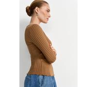 Longsleeve mit Rippstruktur L cinnamon