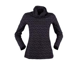 Longsleeve mit Schalkragen schwarz - S