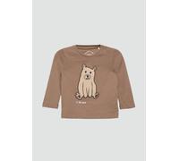 Longsleeve mit Teddy-Applikation 86 braun 2157043.8612.86