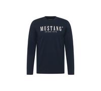 Longsleeve MUSTANG "Longsleeve Style Asheville 1er Pack", Herren, Gr. M, blau (dunkelblau), Obermaterial: 100% Baumwolle CO., Shirts (32976815-M) dunkelblau