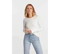 Rich & Royal Damen Longsleeve RIB mit Bio-Baumwolle, offwhite, Gr. XL