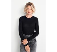 Longsleeve RICHROYAL "NOS EV R LS", Damen, Gr. S, schwarz, Single Jersey, Obermaterial: 70% Viskose, 15% metallisierte Fasern, 13% Polyamid, 2% Elasthan, Rundhals, Shirts Longsleeve, mit Glitzergarn (