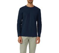 Longsleeve S.OLIVER, Herren, Gr. XXXL, blau (navy), Jersey, Obermaterial: 100% Baumwolle, unifarben, casual, normal hüftbedeckend, Rundhals, Langarm, Shirts, mit Rundhals (77182517-XXXL) navy