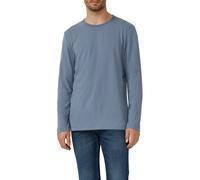 Longsleeve S.OLIVER, Herren, Gr. L, dusty blau, Jersey, Obermaterial: 100% Baumwolle, unifarben, normal hüftbedeckend, Rundhals, Shirts, mit Rundhals (30459715-L) dusty blau