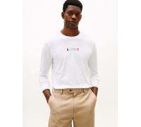 Longsleeve TOMMY HILFIGER "BRAND LOVE", Herren, Gr. XXL, weiß, Single Jersey, Obermaterial: 100% Baumwolle, regular fit, Rundhals, Bündchen, Shirts, Jersey, Rundhals, mit Logo (58876669-XXL) weiß