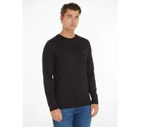 Longsleeve TOMMY HILFIGER "TOMMY LOGO LONG SLEEVE TEE", Damen, Gr. XXXL (58), schwarz, Single Jersey, Obermaterial: 100% Baumwolle, bestickt, unifarben, normal hüftlang, Rundhals, Shirts, mit Logodruc