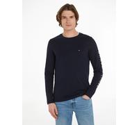 Longsleeve TOMMY HILFIGER "TOMMY LOGO LONG SLEEVE TEE", Herren, Gr. XXL (56), blau (desert sky), Single Jersey, Obermaterial: 100% Baumwolle, bestickt, unifarben, normal hüftlang, Rundhals, Shirts, mi