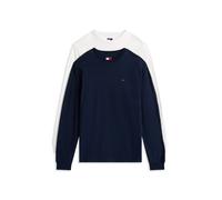 Longsleeve TOMMY JEANS "TJM SLIM 2PACK L/S EXT", Herren, Gr. 3XL, blau (schwarz night navy, ecru), Single Jersey, Obermaterial: 100% Baumwolle, Rundhals, Bündchen, Shirts (53863918-XXXL) schwarz night