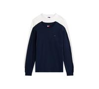 Longsleeve TOMMY JEANS "TJM SLIM 2PACK L/S EXT", Herren, Gr. L, schwarz night navy, ecru, Single Jersey, Obermaterial: 100% Baumwolle, casual, Rundhals, Langarm Bündchen, Shirts (53863918-L) schwarz n