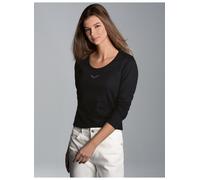 Trigema Damen Langarmshirt mit Swarovski® Kristallen