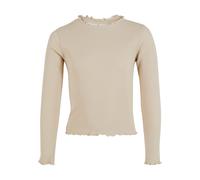 Longsleeve URBAN CLASSICS "Urban Classics Damen Girls Short Rib Longsleeve", Mädchen, Gr. 146/152, softseagrass, 97% Baumwolle, 3% Elasthan, unifarben, slim fit, Rundhals, Shirts (71915310-146) softse