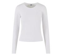 Urban Classics Damen Longsleeve TB7456 – Basic Super Slim, 90% Baumwolle/10% Elasthan, Weiß XXL