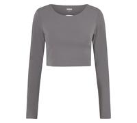 Longsleeve URBAN CLASSICS "Urban Classics Ladies Sports Longsleeve Ladies Sports Longsleeve", Damen, Gr. L, senior grau, 80% Nylon, 20% Elasthan, unifarben, loose fit, Rundhals, Shirts (40738706-L) se