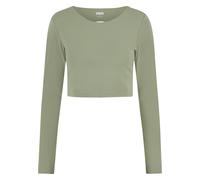 Longsleeve URBAN CLASSICS "Urban Classics Ladies Sports Longsleeve Ladies Sports Longsleeve", Damen, Gr. XL, matcha grün, 80% Nylon, 20% Elasthan, unifarben, klassisch, loose fit, Rundhals, Langarm, S