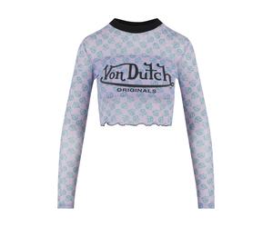 Longsleeve VON DUTCH "Von Dutch AKELA SHIRTS", Damen, Gr. S, pink, 100% Polyester, bedruckt, normal, Rundhals, Shirts (70836524-S) pink