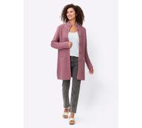 Longstrickjacke HEINE, Damen, Gr. 34, rosa (altrosa), 85% Polyacryl, 15% Wolle, unifarben, Strickjacken Longstrickjacke (37730803-34) altrosa